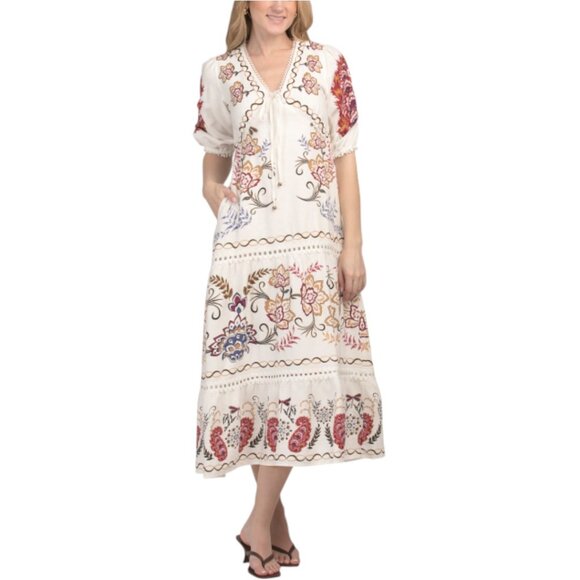 Calypso St. Barth Dresses & Skirts - CALYPSO ST. BARTH Linen Blend Paisley Maxi Dress